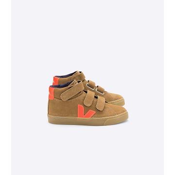 Veja ESPLAR MID SUEDE Kids' High Tops Brown | CA 679PJJ